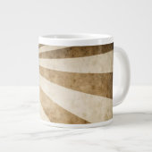 レトロストライプパターン背景 ジャンボコーヒーマグカップ (正面右)