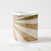 レトロストライプパターン背景 ジャンボコーヒーマグカップ (正面)