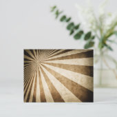 レトロストライプパターン背景 ポストカード (スタンド正面)