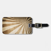 レトロストライプパターン背景 ラゲッジタグ (正面横)