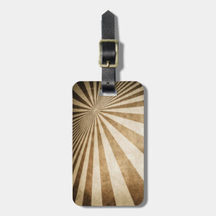 レトロストライプパターン背景 ラゲッジタグ