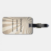 レトロストライプパターン背景 ラゲッジタグ (裏面横)