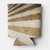 レトロストライプパターン背景 缶クーラー (正面)