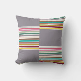 レトロストライプパターン装飾用クッション クッション