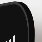 レトロストライプパーソナライズされた ピックルボールラケット (左詳細)