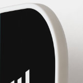 レトロストライプパーソナライズされた ピックルボールラケット (左詳細)