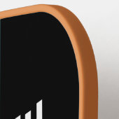 レトロストライプパーソナライズされた ピックルボールラケット (左詳細)