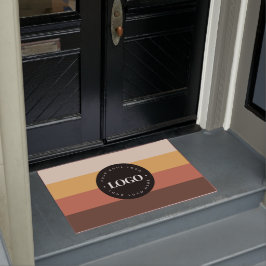 レトロストライプビジネス会社のロゴウェルカム60s 70 ドアマット