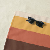 レトロストライプビジネス会社のロゴウェルカム60s 70 ビーチタオル (インサイチュ)