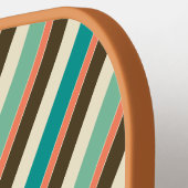 レトロストライプピックボールパドル ピックルボールラケット (左詳細)