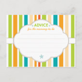 レトロストライプベビーシャワーアドバイス アドバイスカード (裏面)