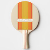 レトロストライプボード名 卓球ラケット (正面)
