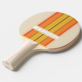 レトロストライプボード名 卓球ラケット (正面アングル)
