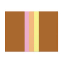 レトロストライプポストカード(オレンジ数々の色)