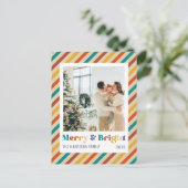 レトロストライプメリーとBright Family Photo ポストカード (スタンド正面)