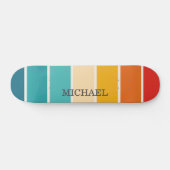 レトロストライプモノグラム スケートボード (横)