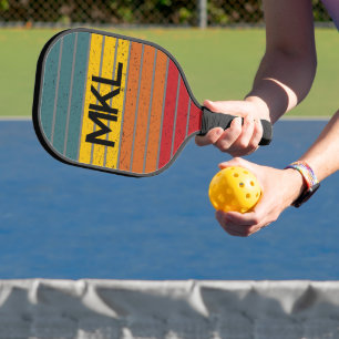 レトロストライプモノグラム ピックルボールラケット