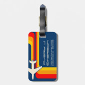 レトロストライプラゲッジタグ ラゲッジタグ (裏面縦)