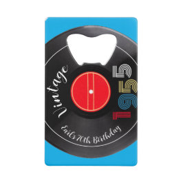 レトロストライプレコード1955 70誕生日 クレジットカード栓抜き