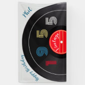 レトロストライプレコード1955 70誕生日 横断幕 (縦)