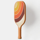 レトロストライプ円の名前 ピックルボールラケット (左)