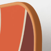 レトロストライプ円の名前 ピックルボールラケット (左詳細)