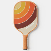 レトロストライプ円の名前 ピックルボールラケット (裏面)