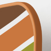 レトロストライプ名前をカスタムする ピックルボールラケット (左詳細)