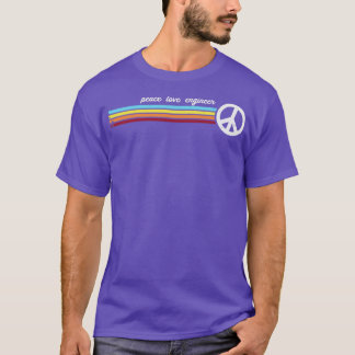 レトロストライプ技術者 Tシャツ