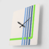 レトロストライプ抽象デザイン スクエア壁時計 (傾斜)