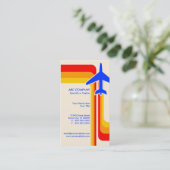 レトロストライプ旅行 名刺 (スタンド正面)