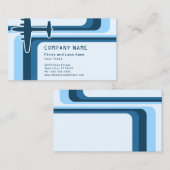 レトロストライプ旅行 名刺 (正面/裏面)