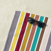 レトロストライプ柄ビーチタオル ビーチタオル (インサイチュ)