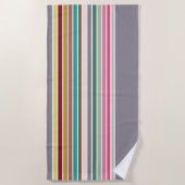 レトロストライプ柄ビーチタオル ビーチタオル (正面)