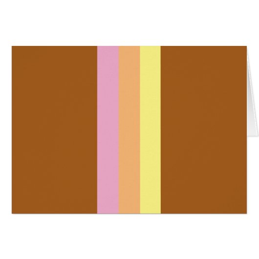 レトロストライプ空白のカード(オレン数々のジ) (正面横)