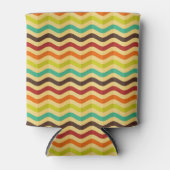 レトロストライプ4の背景 缶クーラー (正面)