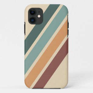 レトロストライプ70型ヴィンテージ iPhone 11 ケース