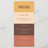 レトロストライプ70年代60年代70年代Groovy結婚の メニュー (正面)