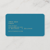 レトロストライプ70年代80年代オレンジブラウンティール（緑がかった色） 名刺 (裏面)