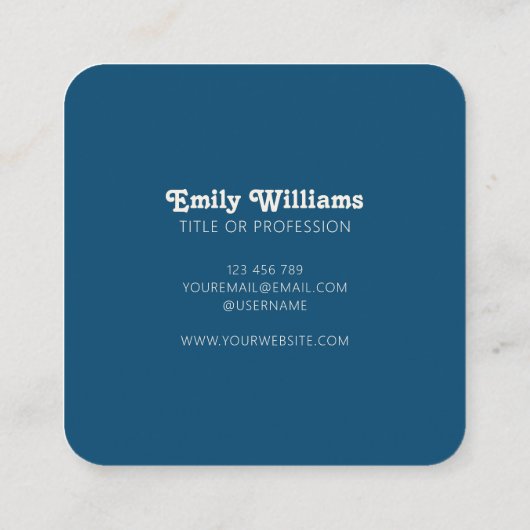 レトロストライプ70年代80年代 スクエア名刺 (裏面)