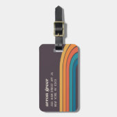 レトロストライプ70年代80年代 ラゲッジタグ (正面縦)