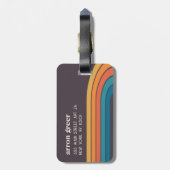 レトロストライプ70年代80年代 ラゲッジタグ (裏面縦)