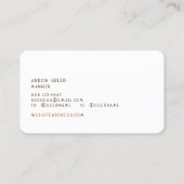 レトロストライプ70's 80sオレンジ金ゴールドタン 名刺 (裏面)