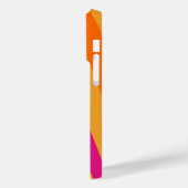 レトロストライプ70s 80sピンクオレンジマスタードGroovy Case-Mate iPhoneケース (裏面 / 左)