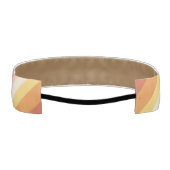 レトロストライプ – コーラル、オレンジ、ピンク アスレチックヘッドバンド (裏面)