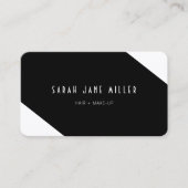 レトロストライプ – シックな白黒 名刺 (正面)