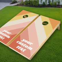 レトロストライプ – チュンキーの名前 – コーラルピンクの暖かい色合い