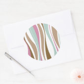 レトロストライプ ラウンドシール (封筒)