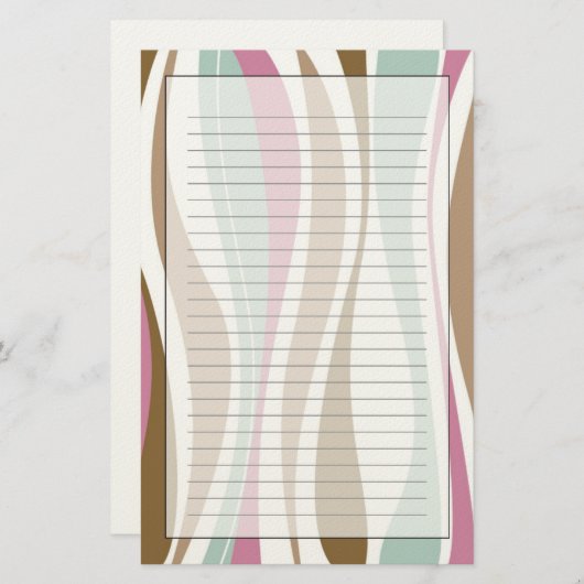 レトロストライプ 便箋 (正面/裏面)