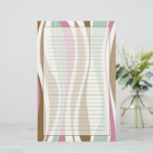 レトロストライプ 便箋 (スタンド正面)